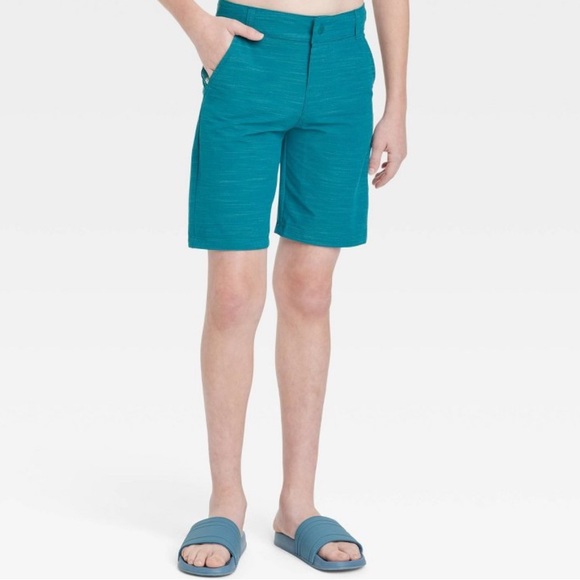 Hybrid swim shorts in dark tea blue - Picture 3 of 3